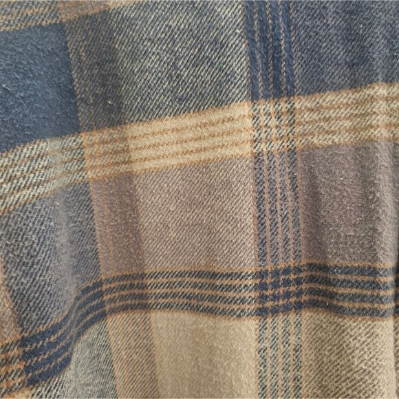 Dickies Vintage Plaid Flannel Quilted Jacket Brown Blue Checkered Zip-Up Sz XL - Picture 4 of 15